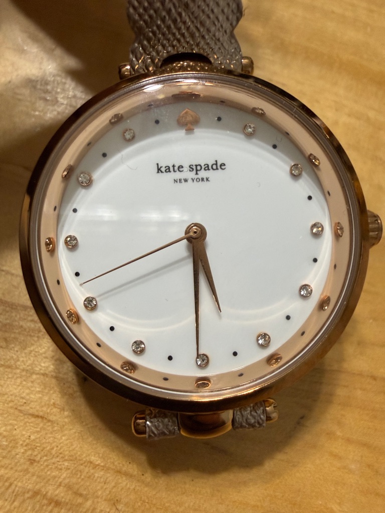 Kate Spade Rose Gold Watch With White Dial